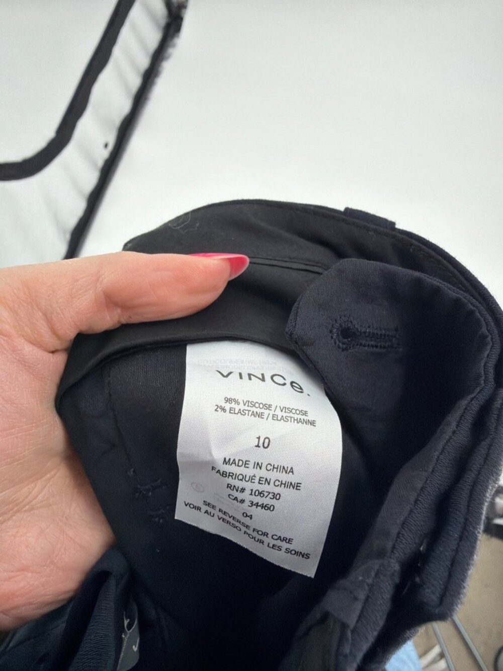 Vince Womens Straight Leg Dress Pants Size 10 Black Minimalist Capsule Wardrobe - Picture 4 of 9